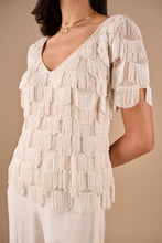 Load image into Gallery viewer, Scallop Fringe Top And Lace Ruffle Godet Pants