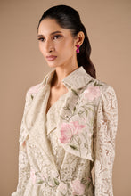 Load image into Gallery viewer, Floral Lace Trench Dress With Belt