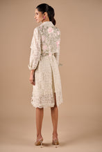 Load image into Gallery viewer, Floral Lace Trench Dress With Belt