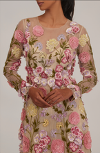 Load image into Gallery viewer, Full Sleeves 3D Floral Embellished OTT Gown