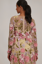 Load image into Gallery viewer, Full Sleeves 3D Floral Embellished OTT Gown