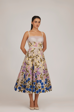 Load image into Gallery viewer, Ombre Floral Midi With Belt