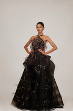 Load image into Gallery viewer, Multi Feather Gown With Belt
