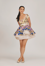 Load image into Gallery viewer, Ombre Floral Mini Dress With Belt