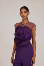 Load image into Gallery viewer, 3D Floral Taffeta Jumpsuit