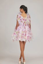 Load image into Gallery viewer, Multi Feather Mini Dress With Belt