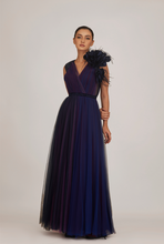 Load image into Gallery viewer, Multi Tulle Gown With Belt