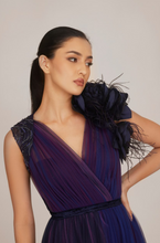 Load image into Gallery viewer, Multi Tulle Gown With Belt