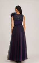 Load image into Gallery viewer, Multi Tulle Gown With Belt