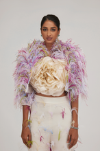 Load image into Gallery viewer, Multi Feather Cropped Jacket
