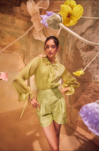 Load image into Gallery viewer, Organza Floral Shirt With Slip