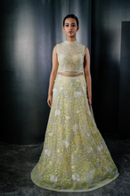 Load image into Gallery viewer, Fringe Drape Top with 8 Panel Skirt