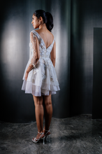 Load image into Gallery viewer, Cascading Mini Dress With Belt