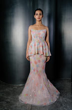 Load image into Gallery viewer, Peplum Top with Fishtail Skirt