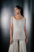 Load image into Gallery viewer, Fringe Tunic with Fit and Flare Pant
