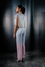 Load image into Gallery viewer, Ombre Jumpsuit with Fringe Vest
