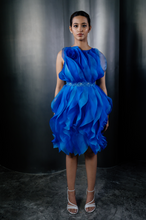 Load image into Gallery viewer, Rosette Ruffle Dress With Belt