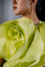 Load image into Gallery viewer, Rosette Ruffle Dress With Belt