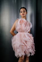Load image into Gallery viewer, Rosette Ruffle Dress With Belt