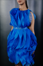 Load image into Gallery viewer, Rosette Ruffle Dress With Belt