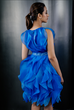 Load image into Gallery viewer, Rosette Ruffle Dress With Belt
