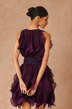 Load image into Gallery viewer, Rosette Ruffle Dress With Belt