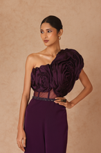 Load image into Gallery viewer, Taffeta Draped Jumpsuit With Belt
