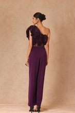 Load image into Gallery viewer, Taffeta Draped Jumpsuit With Belt