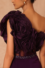 Load image into Gallery viewer, Taffeta Draped Jumpsuit With Belt