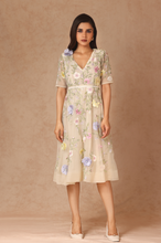 Load image into Gallery viewer, Floral Flare Dress With Belt