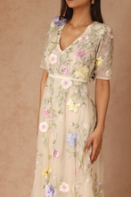 Load image into Gallery viewer, Floral Flare Dress With Belt
