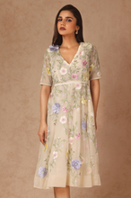 Load image into Gallery viewer, Floral Flare Dress With Belt