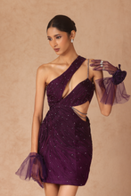 Load image into Gallery viewer, Textured Cutout Bodycon Dress
