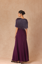 Load image into Gallery viewer, Fringe Capelet With Chiffon Skirt & Ruched Bandeau