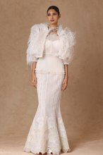 Load image into Gallery viewer, Fishtail Skirt And Pleated Cabbage Top With Belt