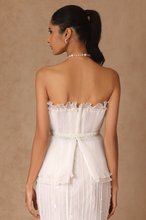 Load image into Gallery viewer, Fishtail Skirt And Pleated Cabbage Top With Belt