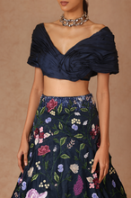 Load image into Gallery viewer, OTT Bridal Skirt With Taffeta Drape Top