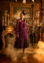 Load image into Gallery viewer, Feather Skirt and Organza Top With Slip