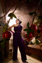 Load image into Gallery viewer, Taffeta Draped Jumpsuit With Belt