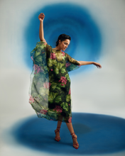 Load image into Gallery viewer, 3D Floral Kaftan With Slip