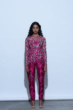 Load image into Gallery viewer, Ikat Floral embroidery Jumpsuit