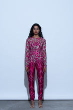 Load image into Gallery viewer, Ikat Floral embroidery Jumpsuit