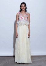 Load image into Gallery viewer, Pleated Gown W/ 3D Flowers