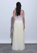 Load image into Gallery viewer, Pleated Gown W/ 3D Flowers