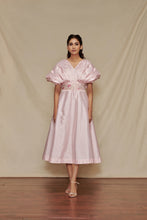 Load image into Gallery viewer, Drape Taffeta midi Dress