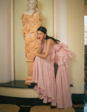 Load image into Gallery viewer, One shoulder Ruffle Top with Beaded Pants