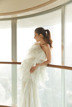 Load image into Gallery viewer, One shoulder Ruffle Top with Beaded Pants