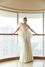 Load image into Gallery viewer, One shoulder Ruffle Top with Beaded Pants