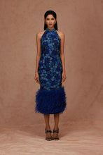 Load image into Gallery viewer, Halter Bunch Floral Midi Dress