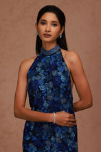 Load image into Gallery viewer, Halter Bunch Floral Midi Dress